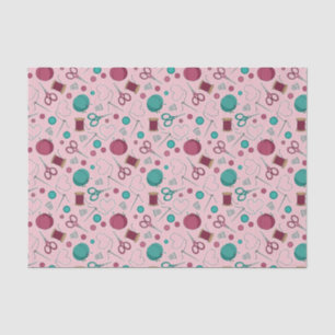 Papier Mousseline Rose orienté de couture mignon de motif