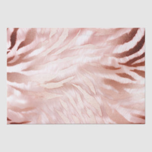 Papier Mousseline Rose rose blanc Zebra Animal