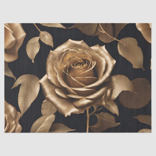 Papier Mousseline Rose rose Gold (Recto)