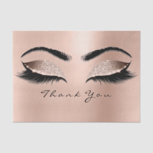 Papier Mousseline Rose Rose Gold Blush Parties scintillant Merci maq
