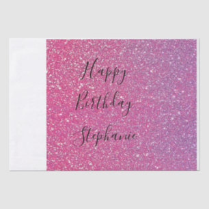 Papier Mousseline Rose Rose Rose Gold Parties scintillant Joyeux Ann