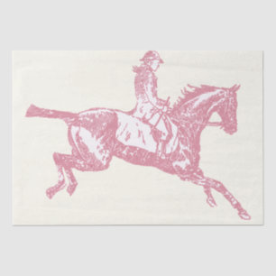 Papier Mousseline Rose Rose rose mignonne Gold Girl équitation