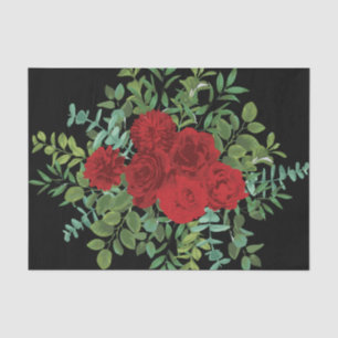 Papier Mousseline Rose rouge noir Mariage gothique foncé