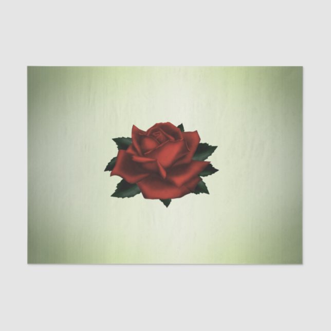 Papier Mousseline Rose rouge vert gothique (Recto)