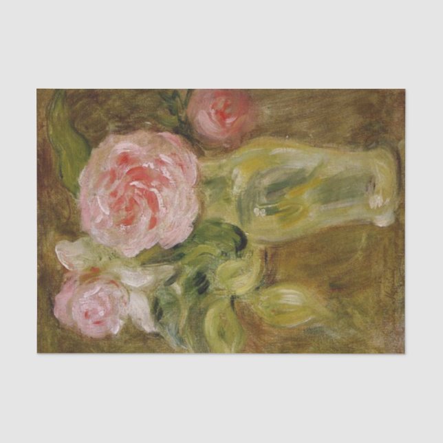 Papier Mousseline Roses par Berthe Morisot Tissue Paper (Recto)