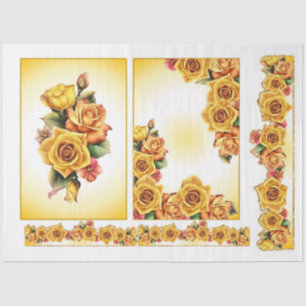 Papier Mousseline Roses pour la conception de la série de découpage 