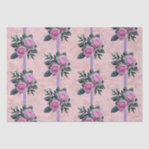 Roses roses vintages Antique Damask Ribbon Découpa