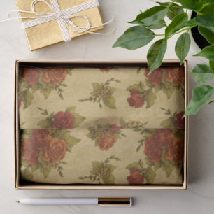 Papier Mousseline Roses Rouges, Fleurs Rouges, Motif De Fleurs