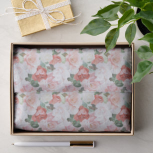 Papier Mousseline Roses Rouges Roses Blanches Fleurs Mariage