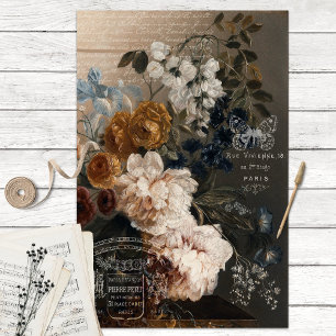 Papier Mousseline Roses vintages et évanouis