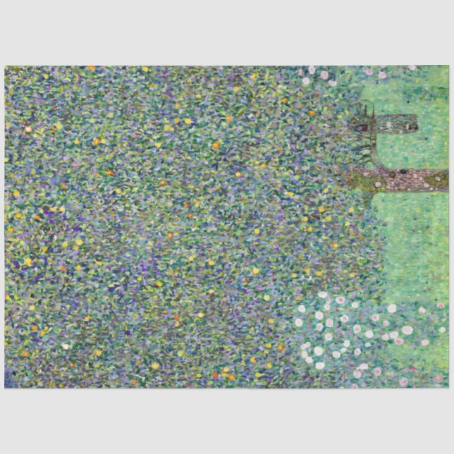 Papier Mousseline Rosiers Sous Les Arbres, Gustav Klimt (Recto)
