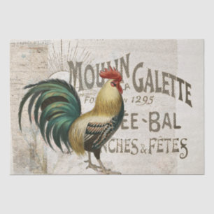 Papier Mousseline Roster French Farmhouse Burlap Country Decoupage