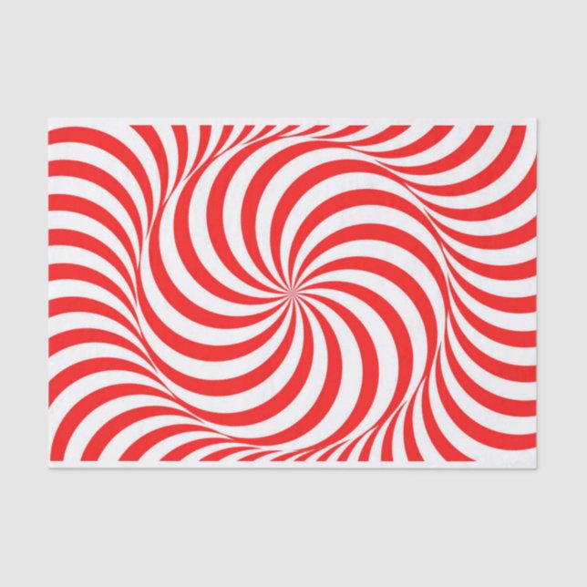 Papier Mousseline Roue rouge et blanc/torse (Recto)