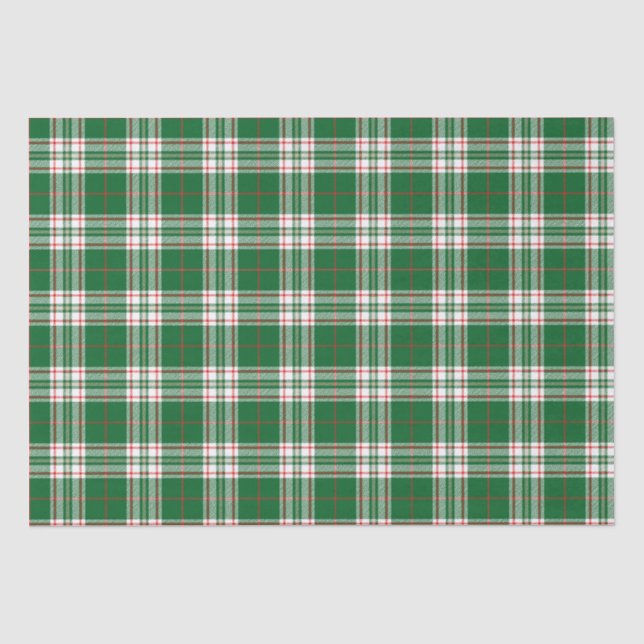 Papier Mousseline Rouge Et Vert Plaid (Recto)
