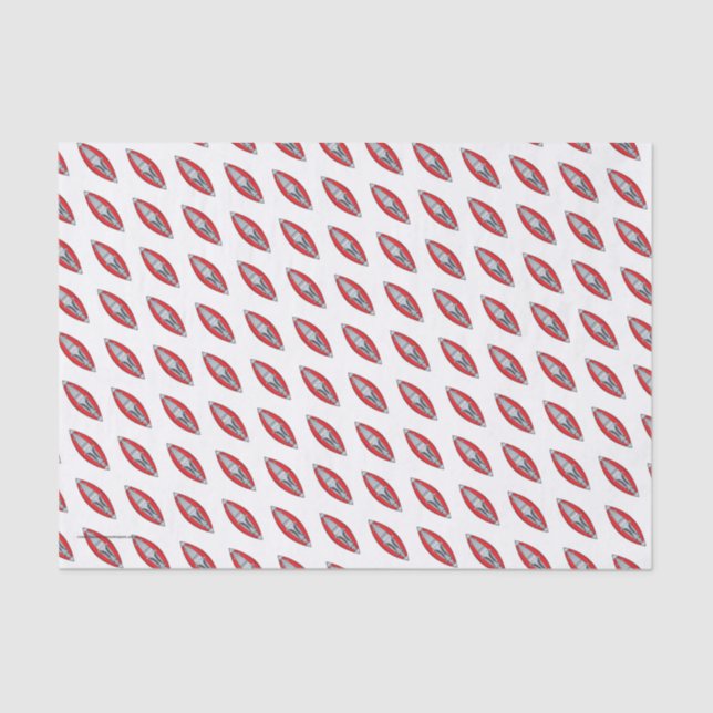 Papier Mousseline Rouge gonflable Kayak Fun Whitewater Thème (Recto)