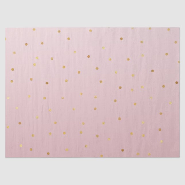 Papier Mousseline Rougissent l'étincelle de confettis d'or de rose (Recto)