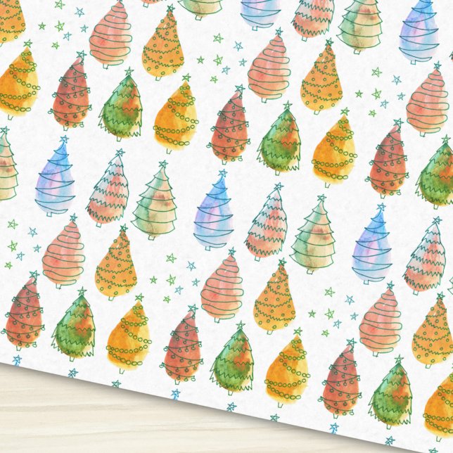 Papier Mousseline Rouille des arbres de Noël (Créateur téléchargé)