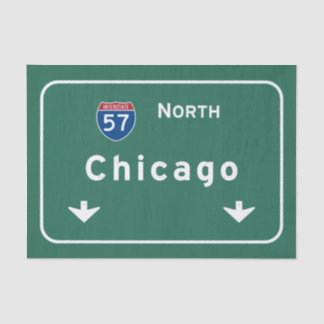 Papier Mousseline Route d'autoroute d'autoroute nationale de Chicago