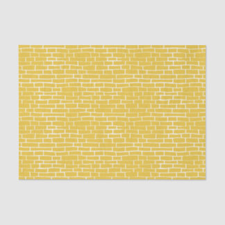 Papier Mousseline Route de briques - Jaune et transparent