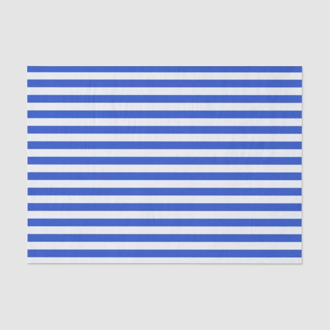 Papier Mousseline Royal Blue Combination Stripes par Shirley Taylor (Recto)