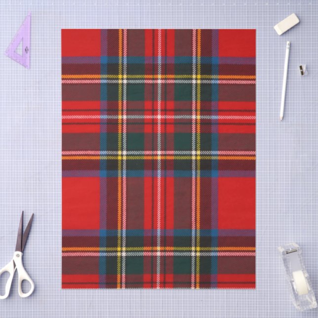 Papier Mousseline Royal Stewart Red Plaid (Artisanat)