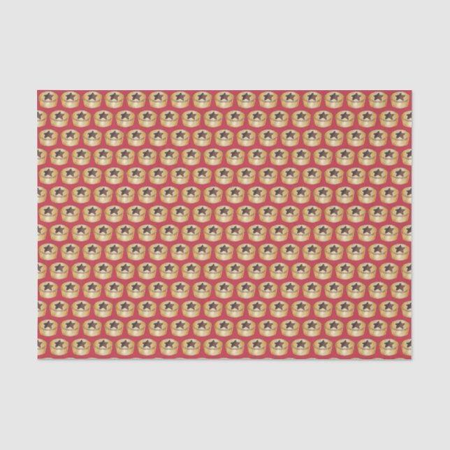 Papier Mousseline Royaume-Uni Noël Fruit Mince Pie Festive (Recto)