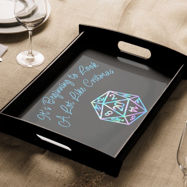 Papier Mousseline RPG Critmas | Holo Retro Tabletop Role Player Dice (Créateur téléchargé)