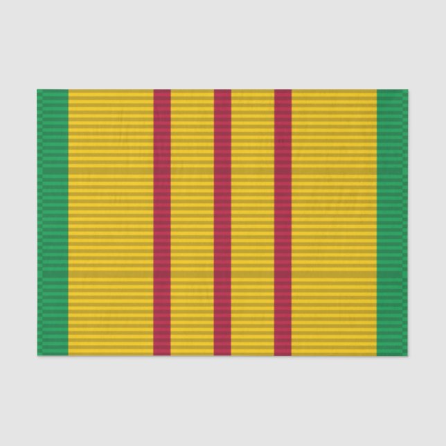 Papier Mousseline Ruban de la Médaille du service du Vietnam (Recto)
