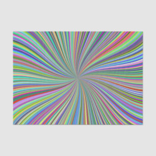 Papier Mousseline Rubans à torsion colorée Art Spiral Optique
