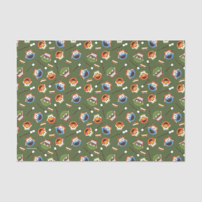 Papier Mousseline Rue Sésame | Camping Est S'more Amusant Avec Les A (Recto)