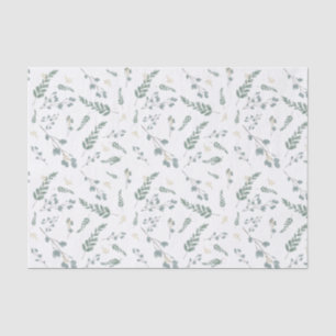 Papier Mousseline Russe Aquarelle Motif feuille Eucalyptus