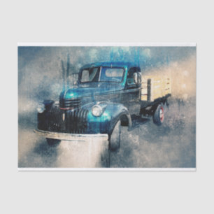 Papier Mousseline Russe Vieux Camion Vintage Découpage