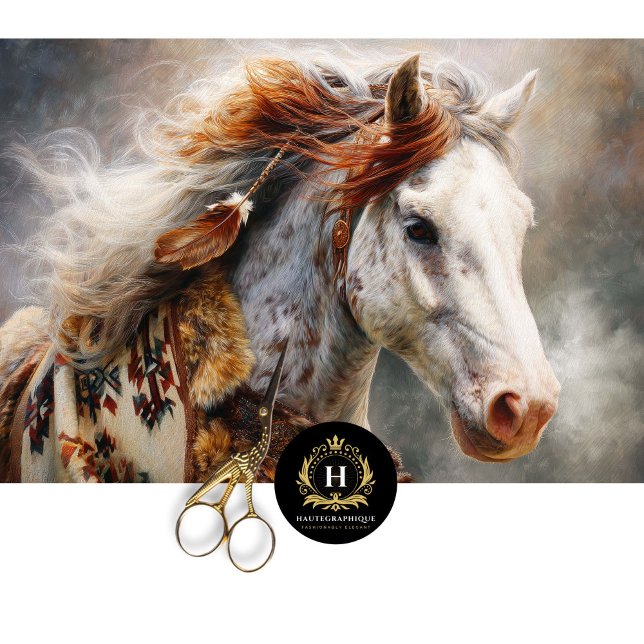 Papier Mousseline Rustic Appaloosa Western Portrait (Créateur téléchargé)