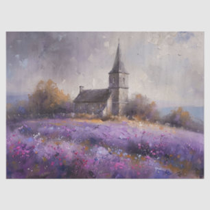 Papier Mousseline Rustic Church et Purple Fleurs sauvages découpage