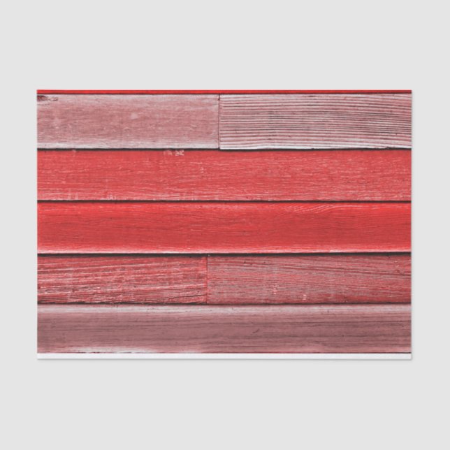 Papier Mousseline Rustic Country Red Wood Grain Texture (Recto)