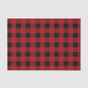 Papier Mousseline Rustic Red and Black Buffalo Plaid