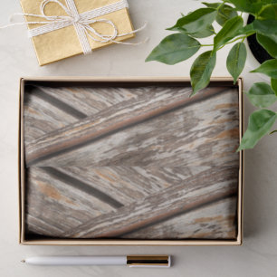 Papier Mousseline Rustique Chic Chevron Texture géométrique en bois