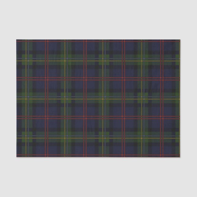 Papier Mousseline Rustique Plaid Élégant Tartan Classique Vacances (Recto)