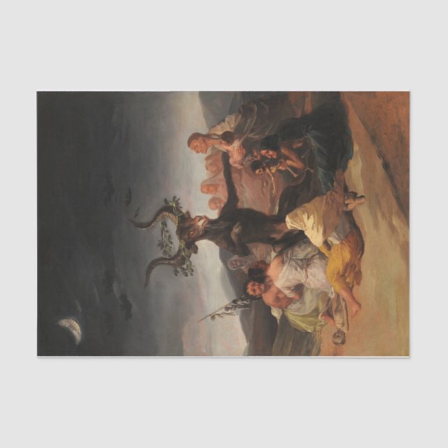 Papier Mousseline Sabbat des sorcières par Francisco de Goya (Recto)