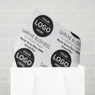 Papier Mousseline Sac personnalisé de base avec logo, sac fourre-tou