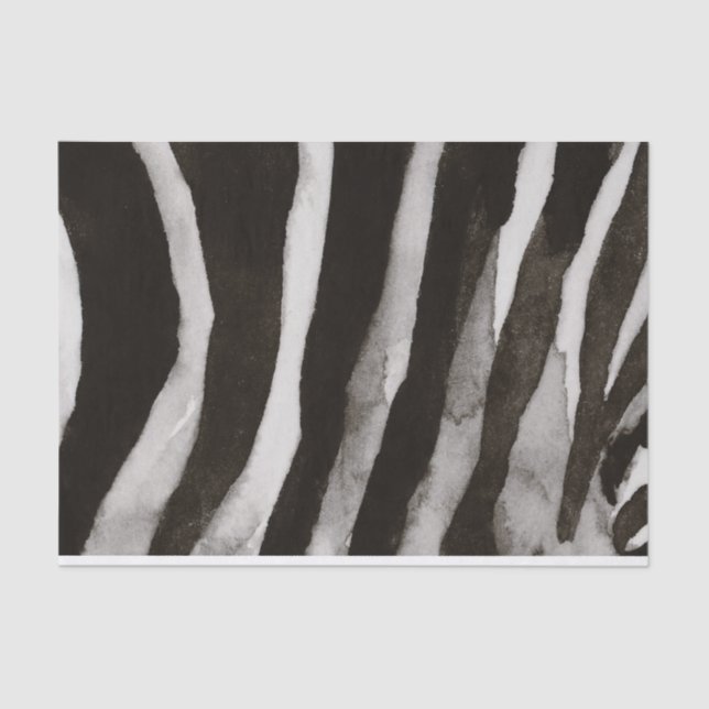 Papier Mousseline Safari Africain Peint Zebra Stripes (Recto)