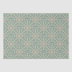 Papier Mousseline Sage et sable rétro Mandala Art Déco Scallop