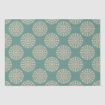 Sage et sable rétro Ornat Floral Polka Dot Mandala