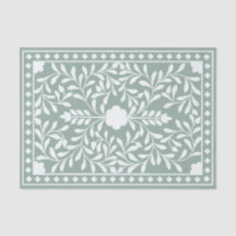 Sage Green Bone Inlay Decoupage Paper