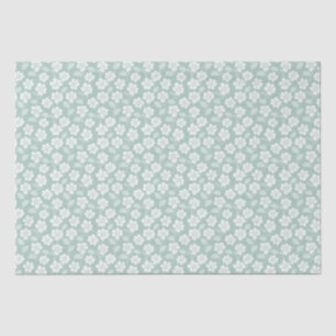 Papier Mousseline Sage Green White Boho Florals Baby shower Annivers