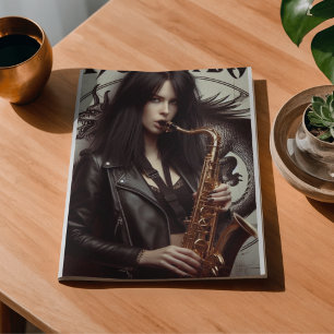 Papier Mousseline Sagittaire Zodiaque Musicien Saxophone Découpage