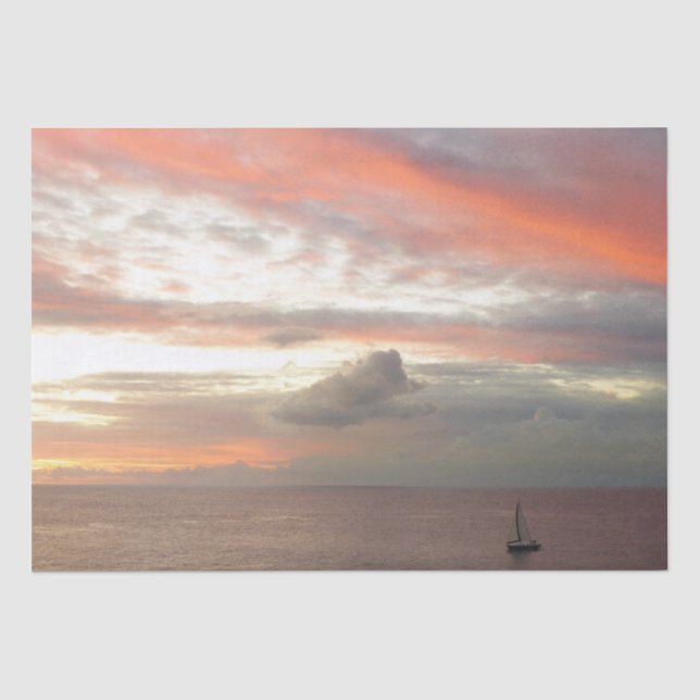 Papier Mousseline Sailboat de Sunset Beautiful (Recto)