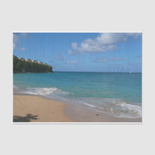 Papier Mousseline Saint Lucia Beach Paysage tropical