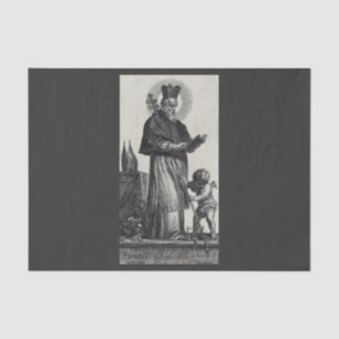 Papier Mousseline Saint Patrick Apôtre d'Irlande  Art monochrome