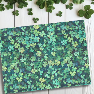 Papier Mousseline Saint Patrick's day Shamrock Green Clover